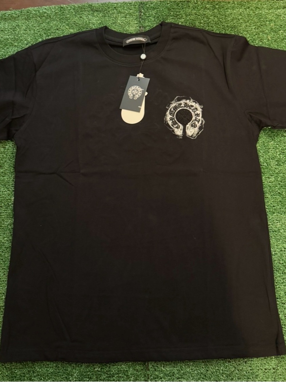 Men's Black Graphic Short Sleeve Crewneck T-Shirt